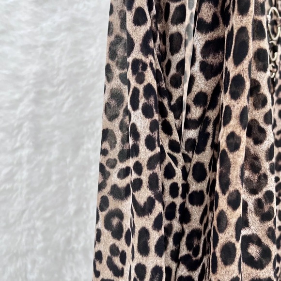 💫 NWOT MICHAEL Michael Kors cheetah print poncho top-S - Picture 4 of 4